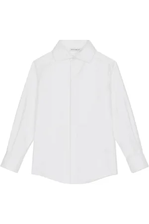 Dolce & Gabbana DG-logo jacquard tuxedo shirt