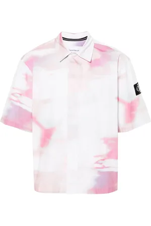 Calvin Klein Diffused Skyscape-print cotton shirt