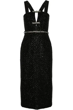 Self-Portrait Bouclé midi dress