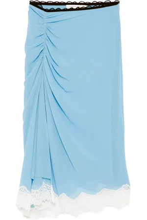 CHRISTOPHER ESBER Lace-detail silk midi skirt
