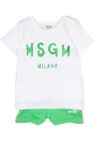 Msgm Logo-print cotton shorts set