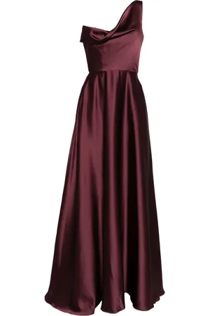 Amsale One-shoulder draped gown