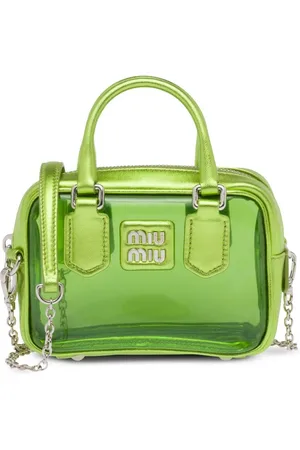 Miu Miu Logo-appliqué clear mini bag