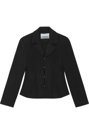 Ganni Notched-lapels blazer