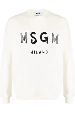 Msgm Logo-print cotton sweatshirt