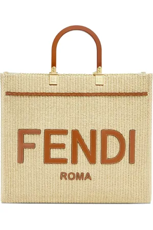 Fendi Medium Sunshine raffia tote bag