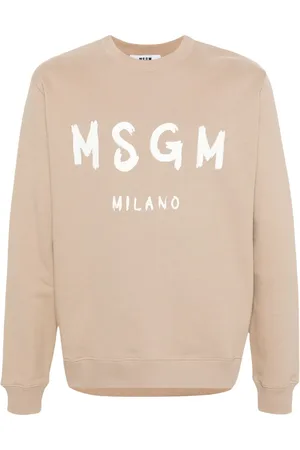 Msgm Logo-print cotton sweatshirt