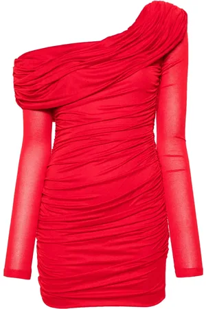BLUMARINE Off-shoulder ruched mini dress
