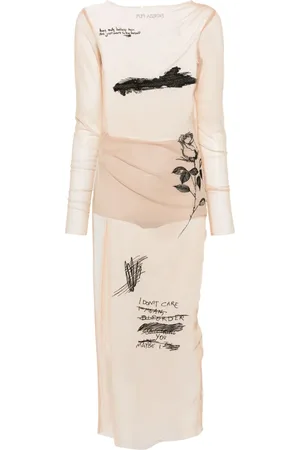 Patrizia Pepe Embroidered tulle maxi dress