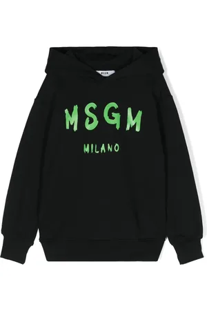 Msgm Logo-print cotton hoodie