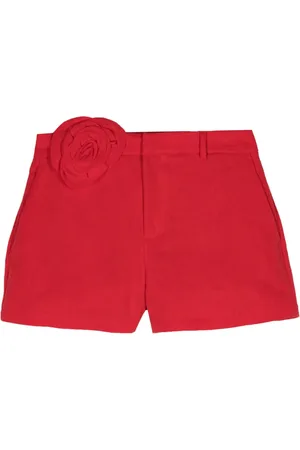 BLUMARINE Rose-appliqué shorts