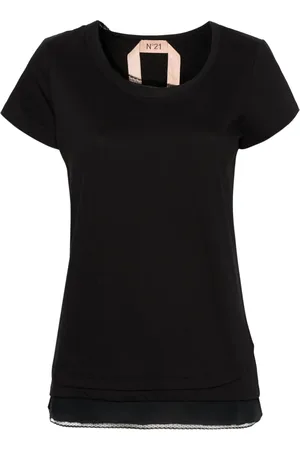 Nº21 Layered lace-trim T-shirt