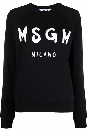 Msgm Logo-print crew neck sweatshirt