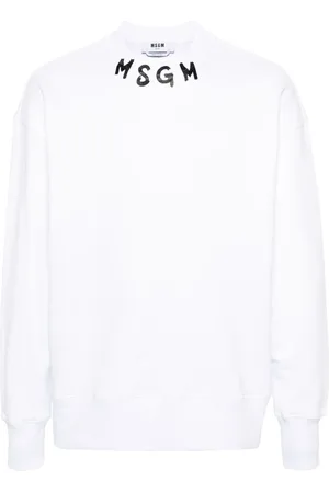 Msgm Logo-print cotton sweatshirt