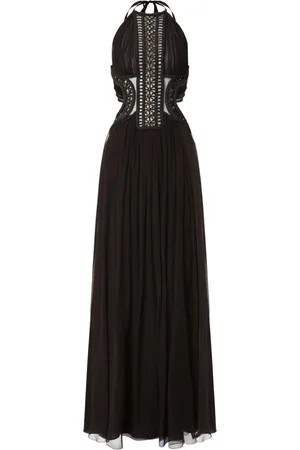 Alberta Ferretti Embroidered tulle maxi dress