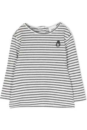 DOUUOD KIDS Stripe-print long-sleeved T-shirt