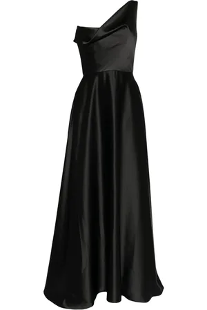 Amsale One-shoulder draped gown