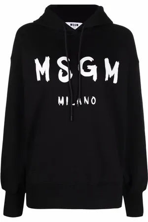 Msgm Logo-print cotton hoodie