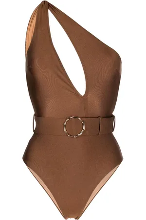 Noire Swimwear Cut-out one-shoulder swimsuit