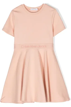 Calvin Klein Logo-tape flared dress