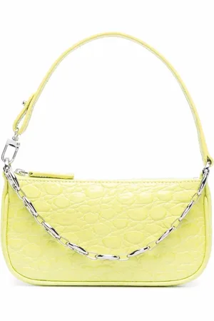 By Far Mini Rachel croc embossed bag