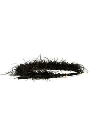 Twin-Set Feather-embellished belt