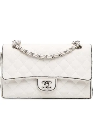 CHANEL 2014 Medium Classic Printed Grosgrain Double Flap shoulder bag