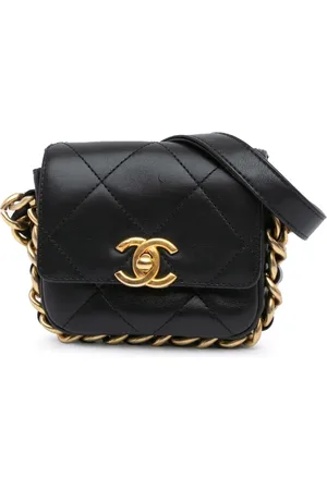 CHANEL 2021-2023 Mini Quilted Calfskin Framing Chain Flap crossbody bag