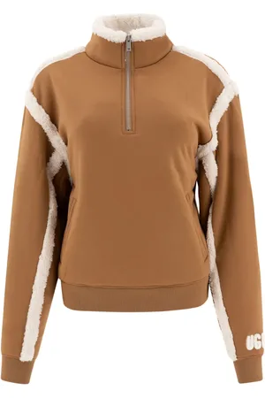 UGG Fleece-trimmed quarter-zip pullover