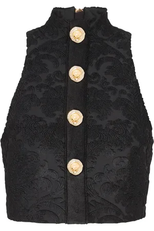 Balmain Baroque-pattern buttoned top