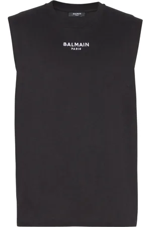 Balmain Logo-embroidered tank top
