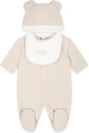 Fendi FF logo-embroidered babygrow set