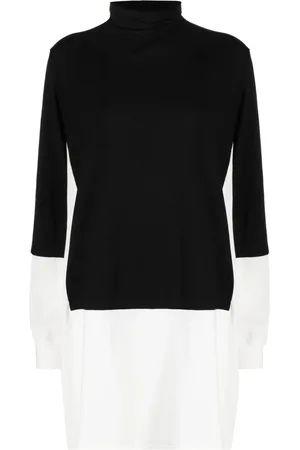 Maison Margiela Logo-print layered shirt dress