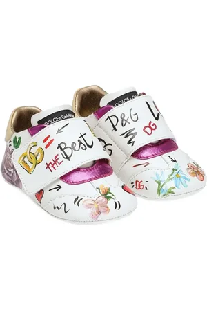 Dolce & Gabbana Logo-print leather pre-walkers