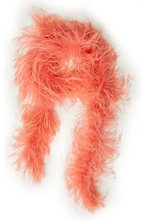 Twin-Set Feather-embellished scarf