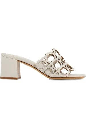 Salvatore Ferragamo Gancini cut-out block-heel sandals