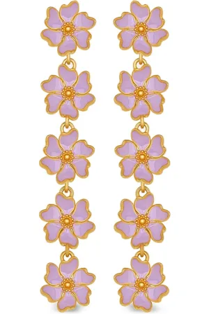 Oscar de la Renta Cherry Blossom drop earrings