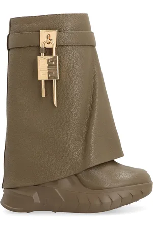 Givenchy Shark Lock Biker leather ankle boots