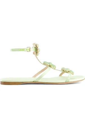 Giambattista Valli Flower-detailing leather sandals