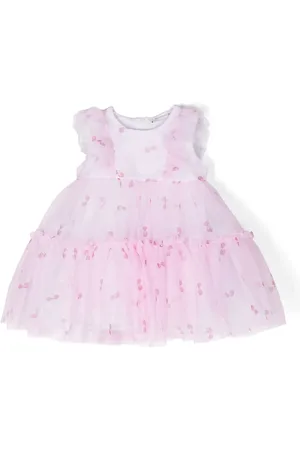MONNALISA Cherry-print ruffled-detailed dress