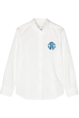Roberto Cavalli Embroidered-logo cotton shirt