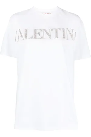 VALENTINO GARAVANI Crystal-logo cotton T-shirt