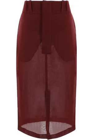 Saint Laurent Silk crepe pencil skirt