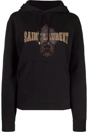 Saint Laurent Empiecement logo hoodie