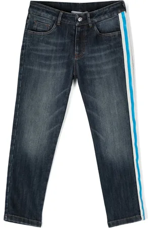 Roberto Cavalli Monogram-embroidered straight-leg trousers
