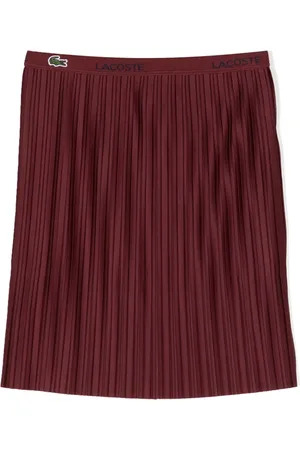 Lacoste Logo-waistband pleated skirt