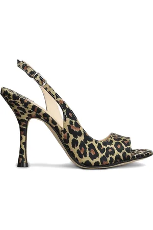 ANNA F. 100mm leopard-print sandals