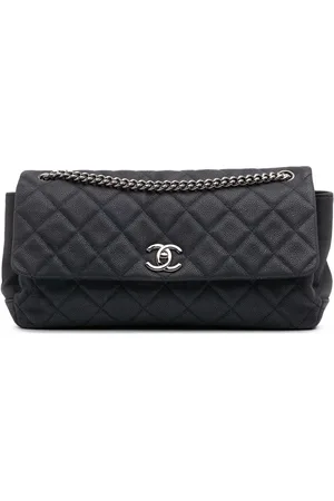 CHANEL 2012 Quilted Iridescent Caviar Lady Pearly Flap crossbody bag