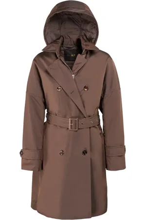 MOORER Double-breasted trench coat