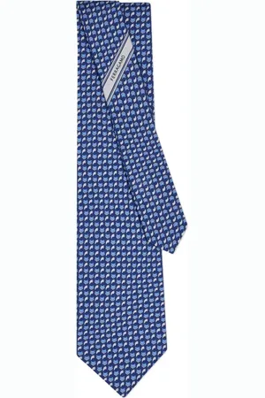 Salvatore Ferragamo Fox-print silk tie